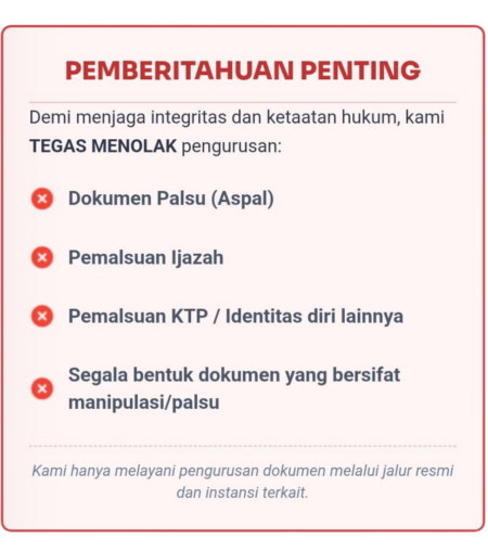 pemberitahuan penting zam biro jasa